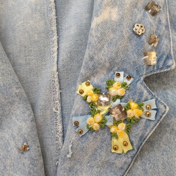 vintage 80s acid wash denim shirtdress topper🎈HOST PICK🎈 - Picture 5 of 15